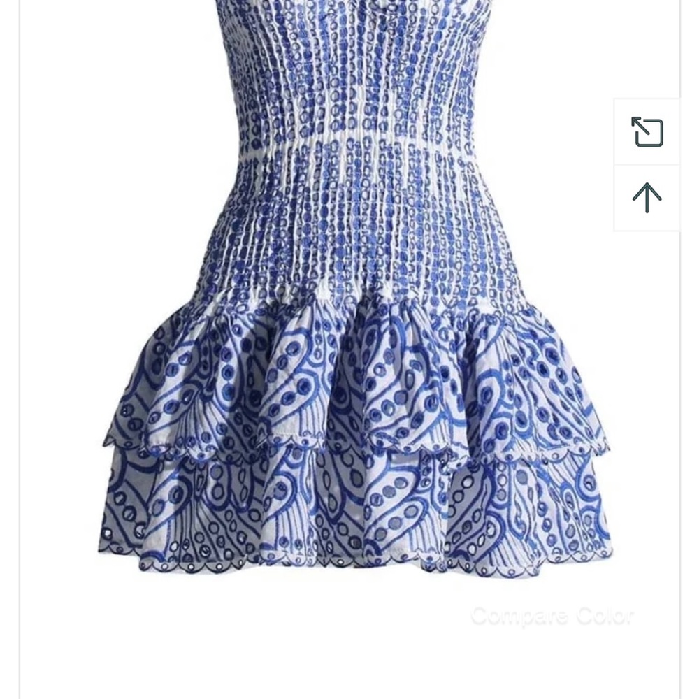 Strapless smocked dress